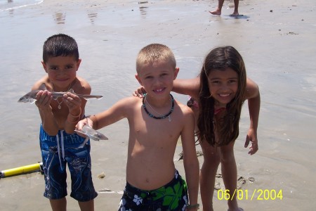 The kids with Sand Sharks, Ocean City NJ