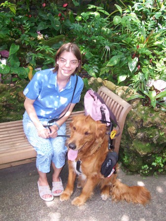 Me with my service dog Cooper