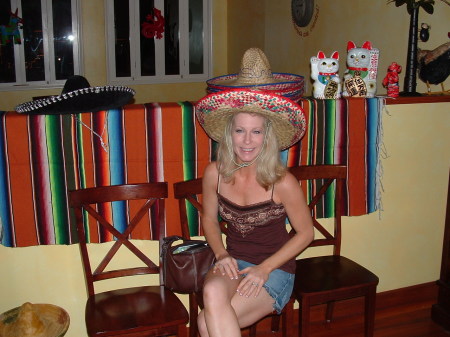 Me goofing off in a Mexican restaurant