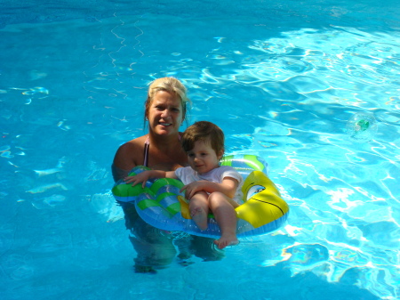 Swimming at home-Grandma & Baby