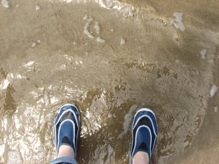 My feet in the ocean