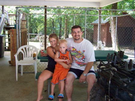 My husband,Scott ,with daughter ,Chelsea and grandson Tyler