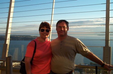 Donna and Robert at the top of Seattle