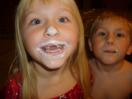 ...being silly w/cupcake icing