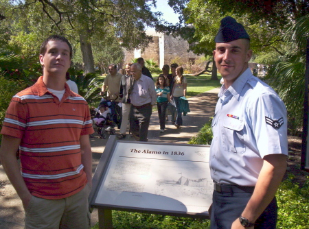 My boys at the Alamo