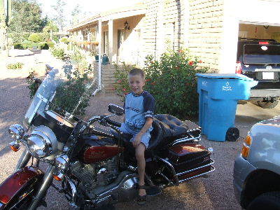 My son and my harley