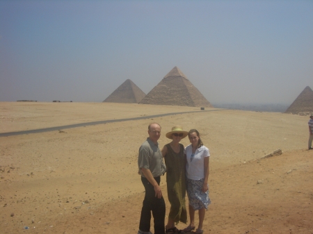 Husband & daughter w/Ann in Cairo, Egypt