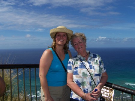 Mom and I ON top of Diamond Head
