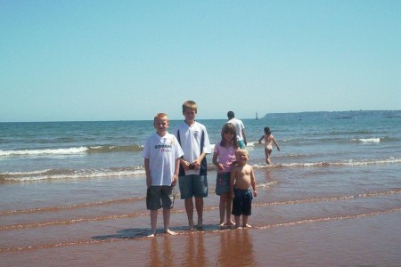 Kids on Peignton Beach