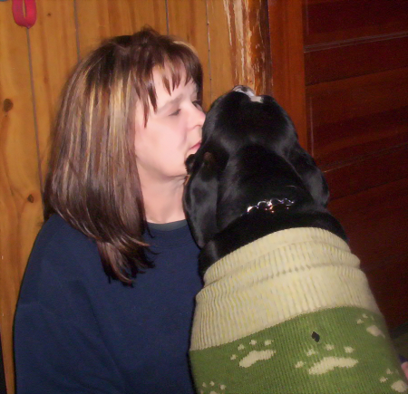 Me & Blue - My greater Swiss Mountian with his favorite sweater