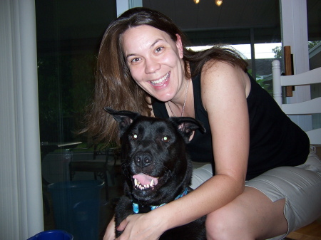 Amy and Bailey (black lab mix)