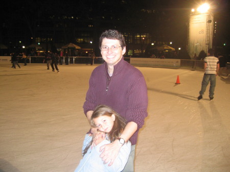 Ice Skating in NYC with daughter Tessa in 2006