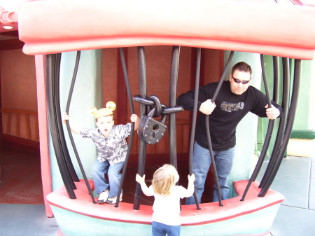 My son and I in Disneyland