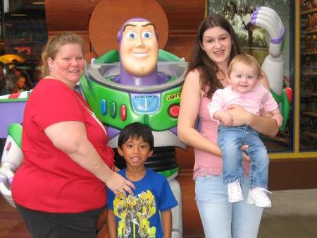 Me with my 5 yr old, my stepdaughter & 9 mo old granddaughter!