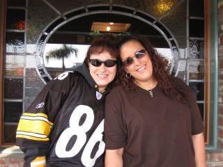 Myself and my best friend out watching a Steelers game.