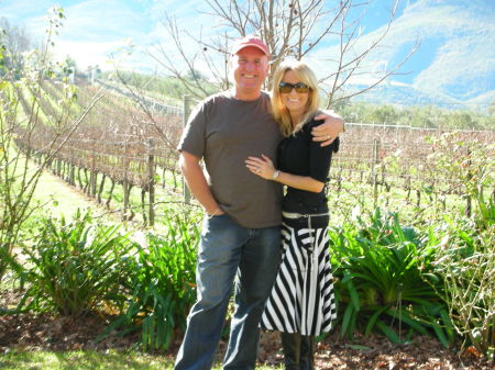 My husband and I in Stellenbosch, S. Africa