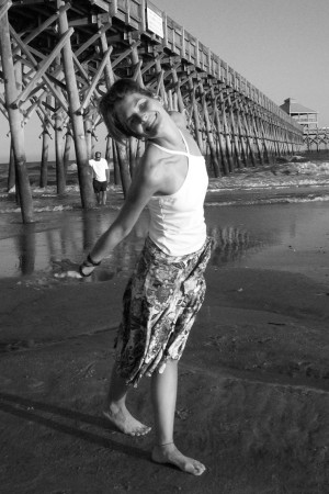laura on the beach