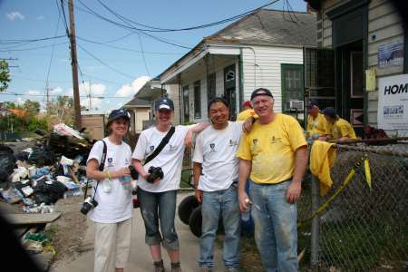 Kent and fellow rebuilding volunteers in New Orleans