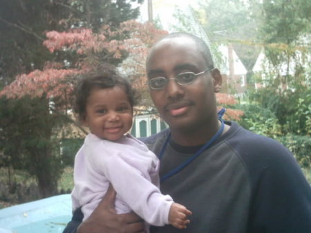 me and my baby girl in the backyard