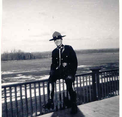 Ron in RCMP , red serge , Rockcliff , Ontario