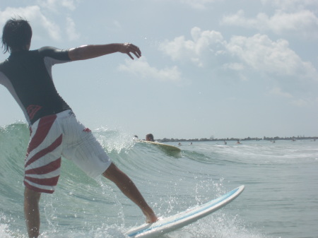 My son Nick surfing