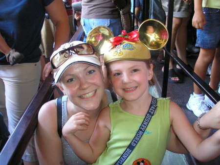 With Emily during her first trip to Disneyland.