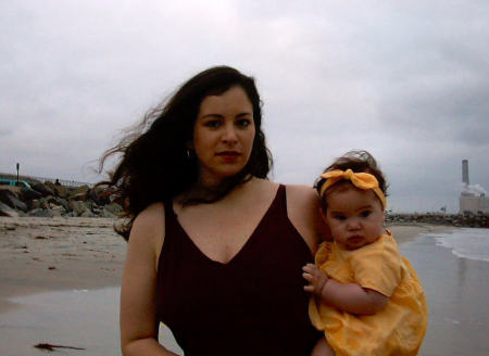 My daughter Isabella and I - Carlsbad Beach - 2002