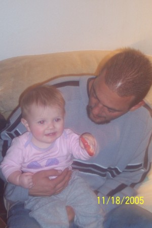 My grandaughter, Maddy  and her dad Keith