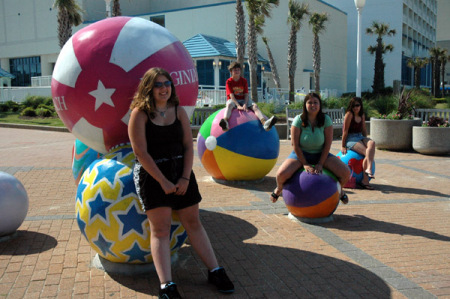 balls at the beach