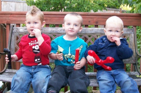 The grandsons: Hayden, Justin and Corey