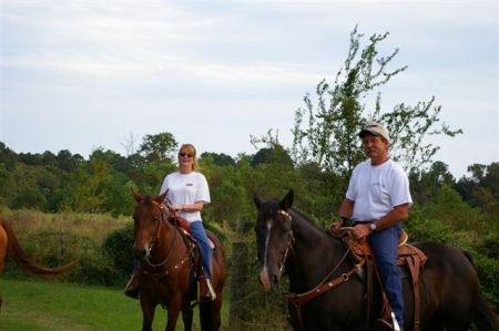 Gus (my horse) and Tommy (my fiance til Jan 07) and his horse Lamar