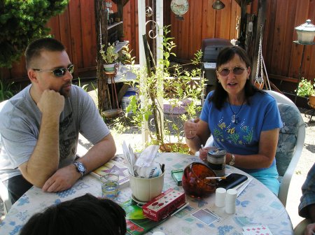 My husband and Aunt. July 2008
