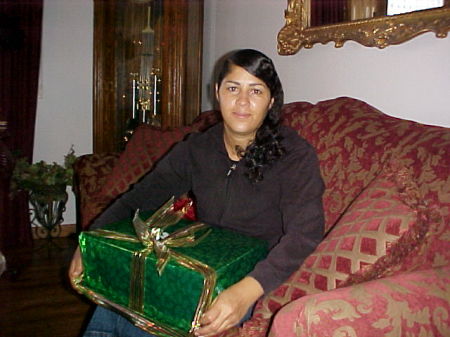 opening presents Christmas 2006