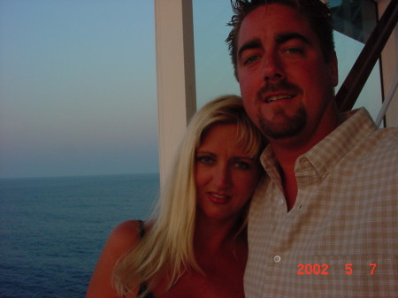 Tracy and Erik on Honeymoon Cruise