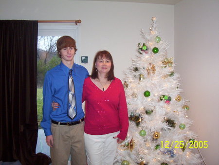 my son and I Christmas 2005