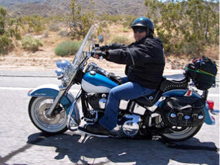 Headin' to Vegas on my Harley with friends and family