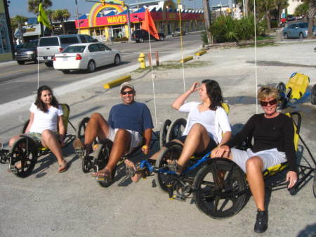 Beach bike riding, too fun!