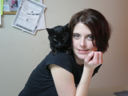 Kimberly and Felony (cat)