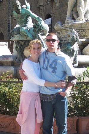 My son Patrick and his wife Kinna in Florence