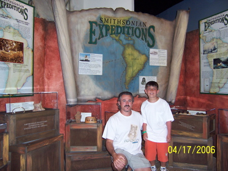 My son Quentin and I on expedition.