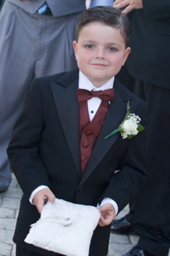 My son Mitchell as ring bearer -5 YRS OLD,2006