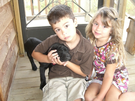 My kids and one of the dogs
