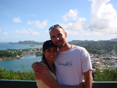 Steve and me in St. Lucia