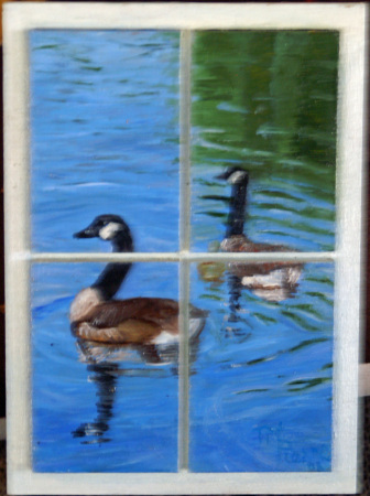 Geese Tile Painting