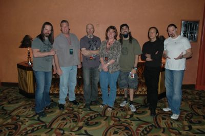 Amy and Mike backstage with Dreamtheater 2008