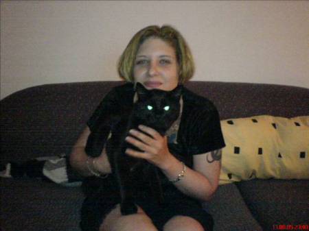 Me and my cat, Dusty (ca 2005)