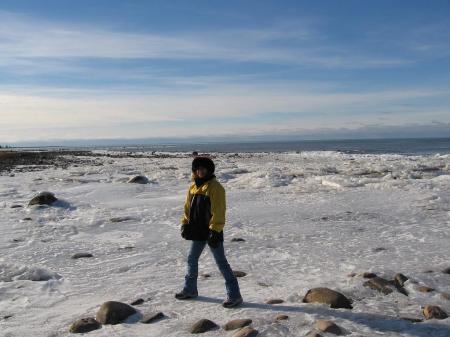 standing on lk. huron, canada