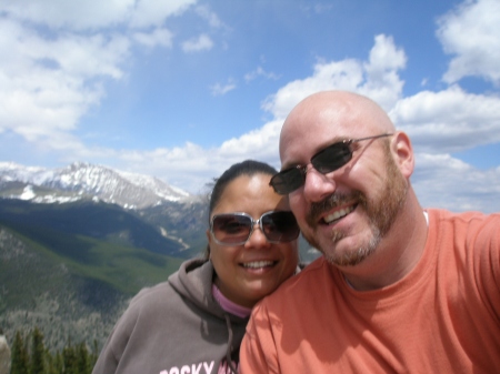 My husband and I in Colorado.