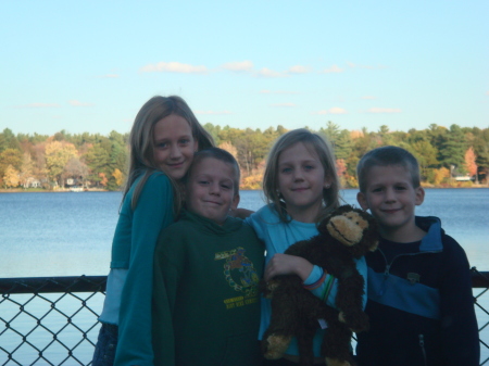 The kids at Whalom Lake, Sept 2006.