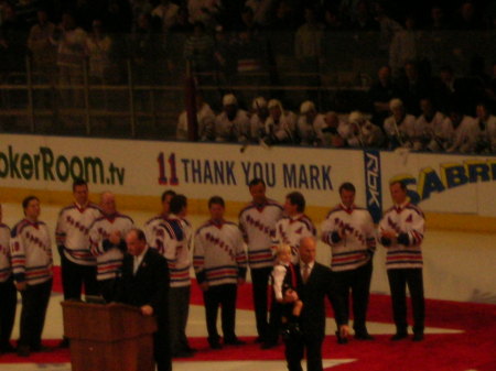 Mark Messier #11 Jersey Retirement Ceremony- Madison Square Garden, January 12, 2006